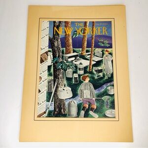 Vintage THE NEW YORKER Magazine Front Cover Paper Frame - JULY 11, 1942 NY Art